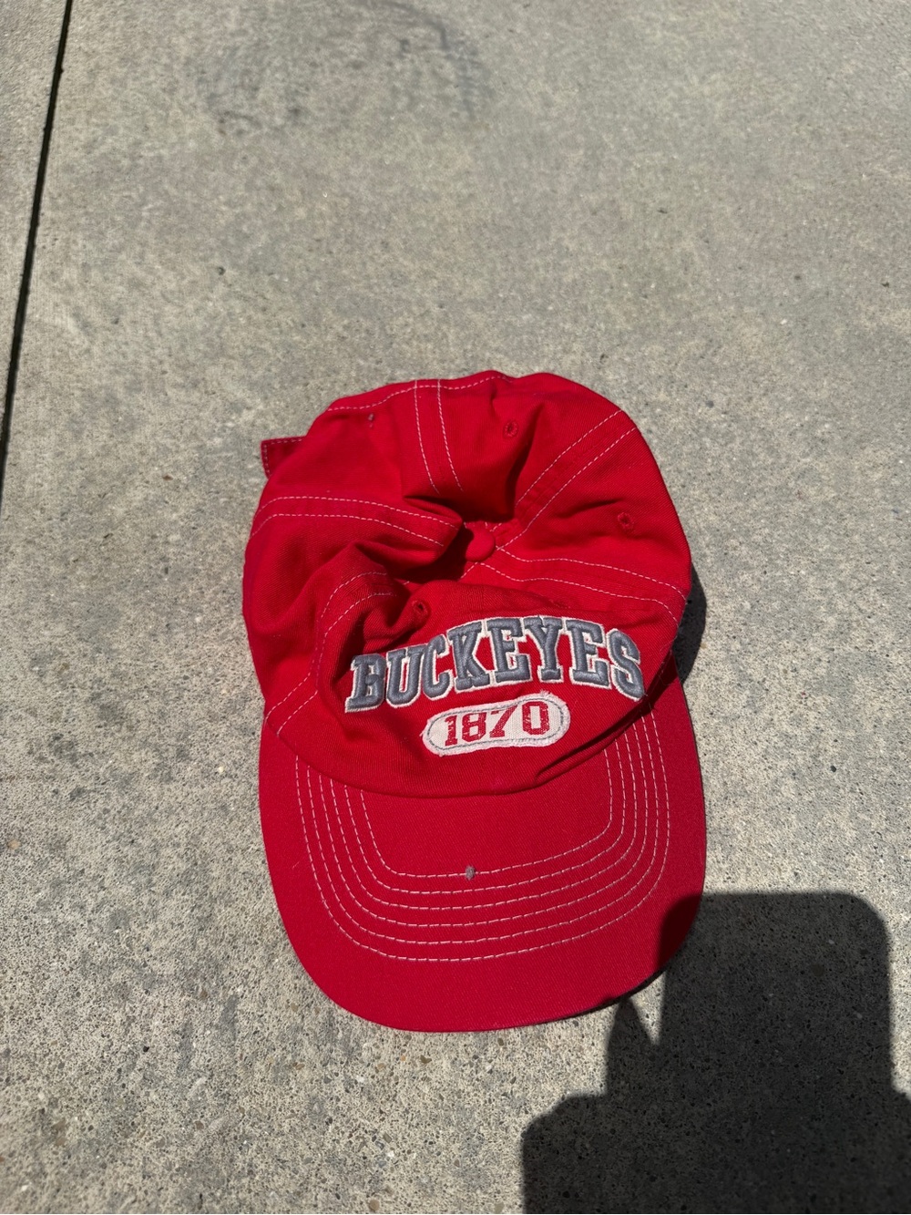 Buckeyes Red Baseball Cap - Unbranded
